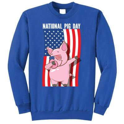 National Pig Day Dabbing Usa Flag Gift Sweatshirt