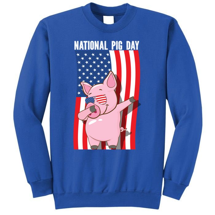 National Pig Day Dabbing Usa Flag Gift Sweatshirt