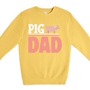 National Pig Day Pig Dad Gift Premium Crewneck Sweatshirt