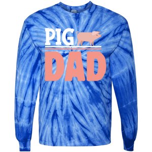 National Pig Day Pig Dad Gift Tie-Dye Long Sleeve Shirt