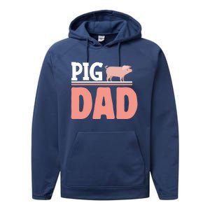 National Pig Day Pig Dad Gift Performance Fleece Hoodie