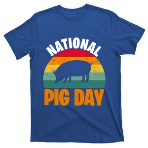 National Pig Day Sunset Gift T-Shirt