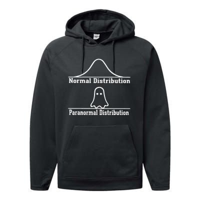 Normal Paranormal distribution School psychology math funny Performance Fleece Hoodie