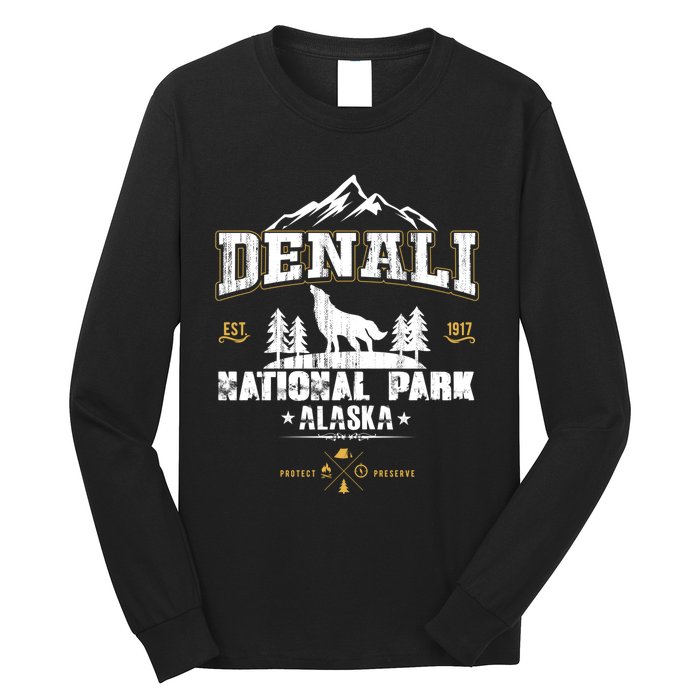 National Park Denali Alaska Long Sleeve Shirt