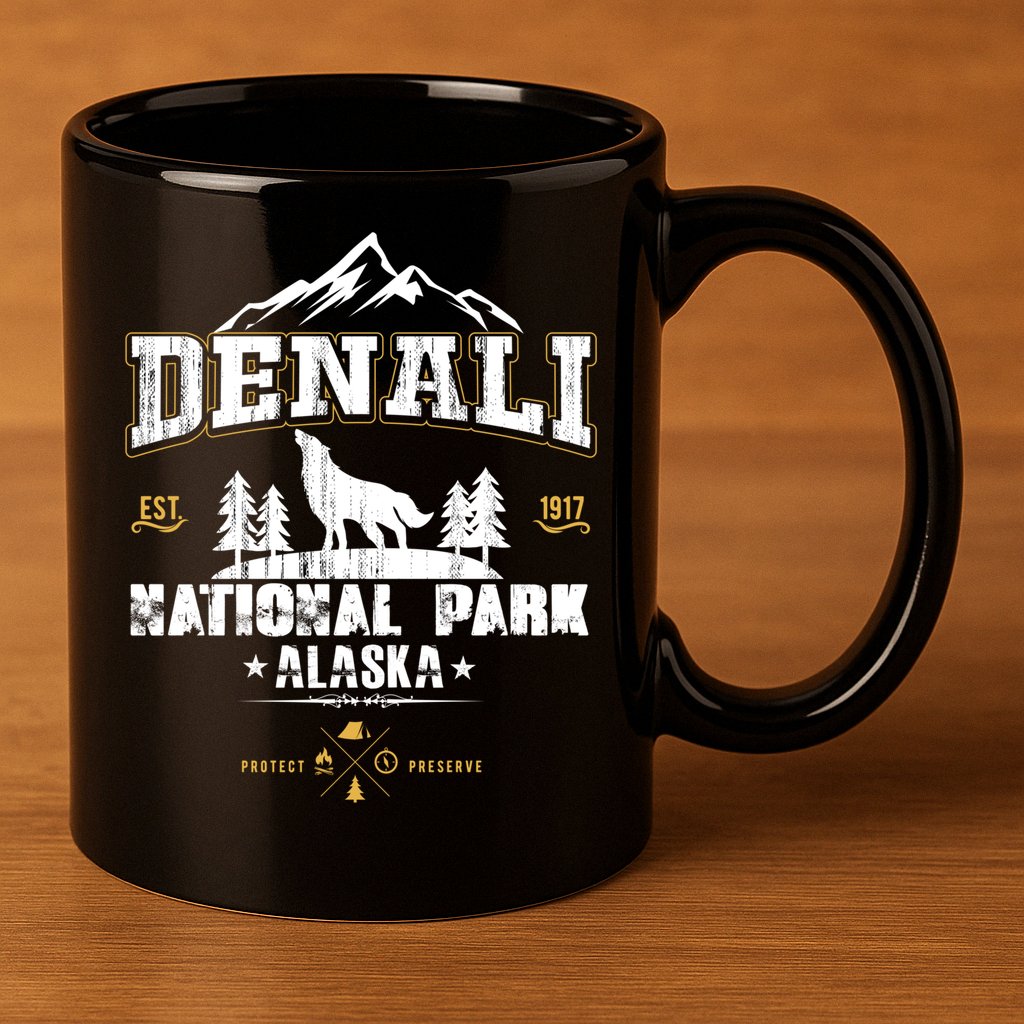 National Park Denali Alaska 11oz C Handle Ceramic Mug