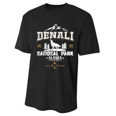 National Park Denali Alaska Performance Sprint T-Shirt