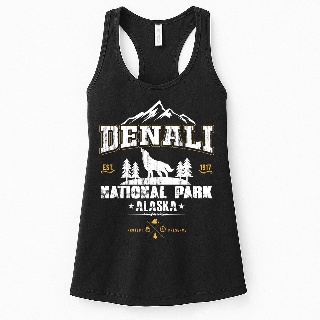 National Park Denali Alaska Womens Tank Top