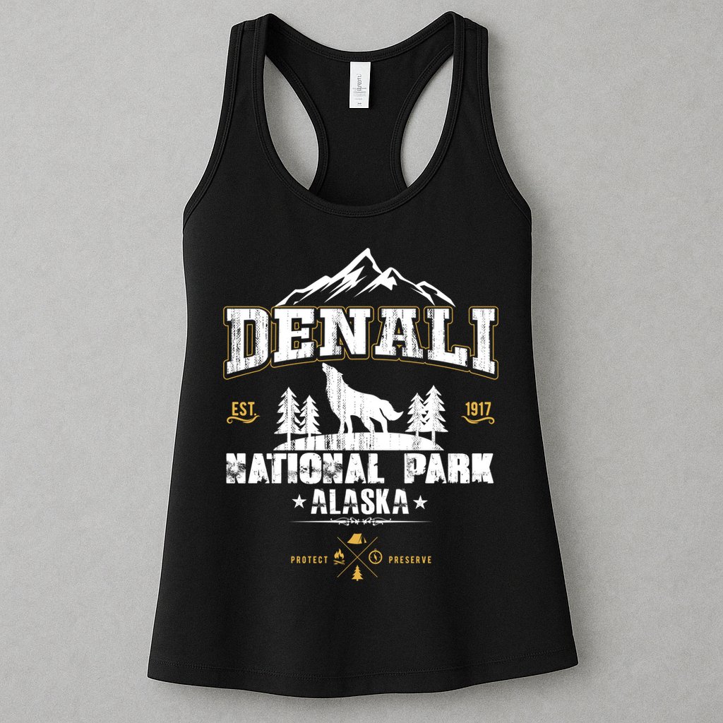 National Park Denali Alaska Womens Tank Top