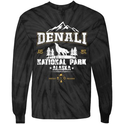 National Park Denali Alaska Tie-Dye Long Sleeve Shirt