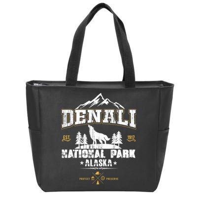 National Park Denali Alaska Zip Tote Bag