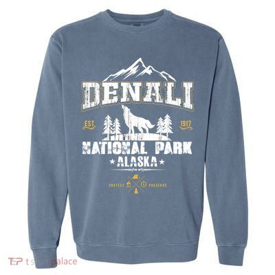 National Park Denali Alaska Garment-Dyed Sweatshirt