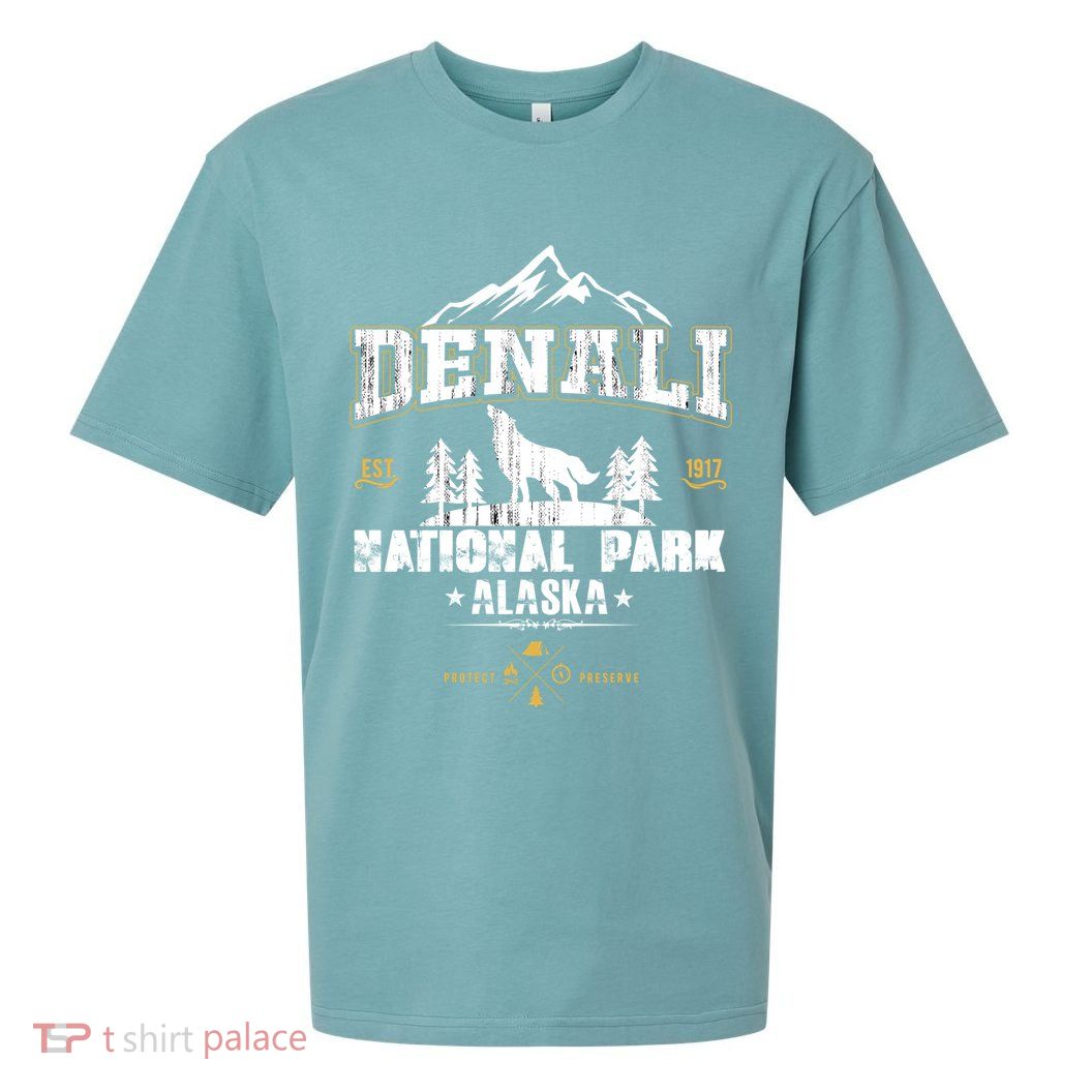 National Park Denali Alaska Sueded Cloud Jersey T-Shirt