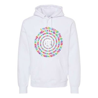 National Pi Day Colorful Math Teacher Lover Premium Hoodie