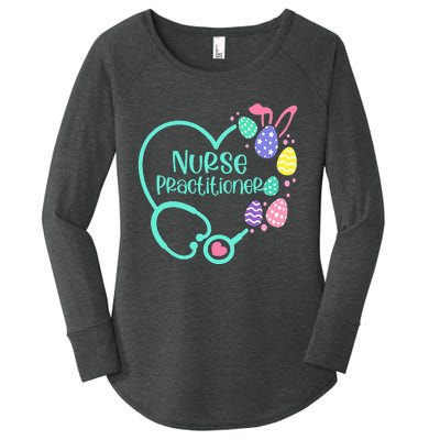 Nurse Practitioner Easter Egg Stethoscope Women's Perfect Tri Tunic Long Sleeve Shirt