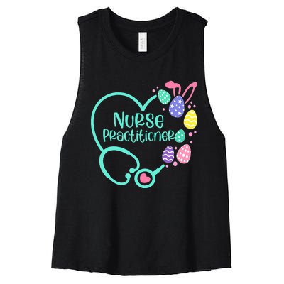 Nurse Practitioner Easter Egg Stethoscope Women's Racerback Cropped Tank