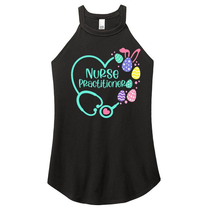 Nurse Practitioner Easter Egg Stethoscope Women’s Perfect Tri Rocker Tank