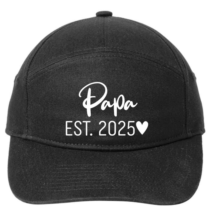 New Papa Est. 2025 7-Panel Snapback Hat
