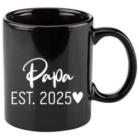 New Papa Est. 2025 11oz C Handle Ceramic Mug
