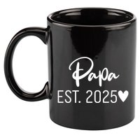 New Papa Est. 2025 11oz C Handle Ceramic Mug