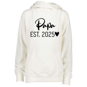 New Papa Est. 2025 Womens Funnel Neck Pullover Hood