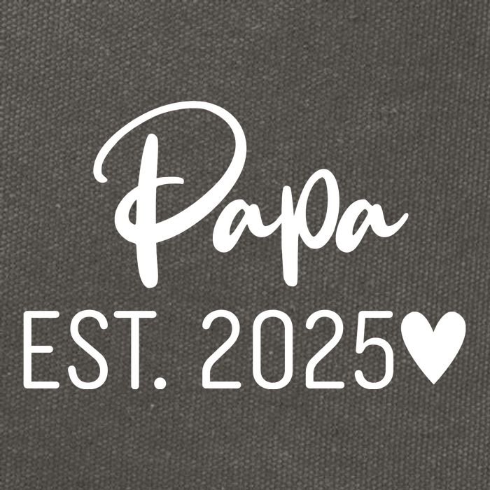 New Papa Est. 2025 Cotton Canvas Backpack