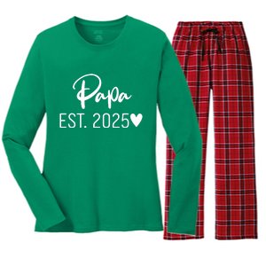 New Papa Est. 2025 Women's Long Sleeve Flannel Pajama Set 