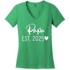 New Papa Est. 2025 Women's V-Neck T-Shirt