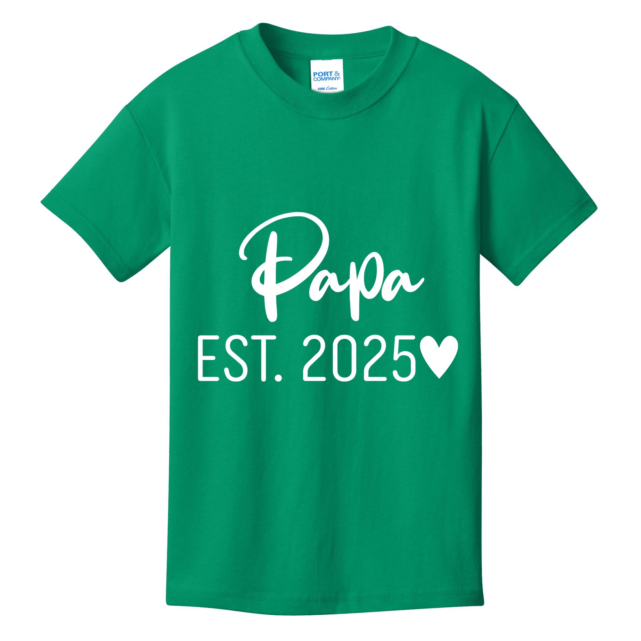 New Papa Est. 2025 Kids T-Shirt