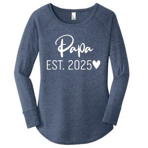 New Papa Est. 2025 Women's Perfect Tri Tunic Long Sleeve Shirt