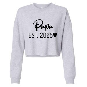 New Papa Est. 2025 Cropped Pullover Crew