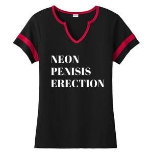 Neon Penisis Erection Ladies Halftime Notch Neck Tee