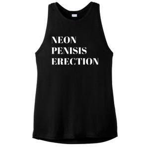 Neon Penisis Erection Ladies PosiCharge Tri-Blend Wicking Tank