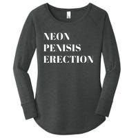 Neon Penisis Erection Women's Perfect Tri Tunic Long Sleeve Shirt