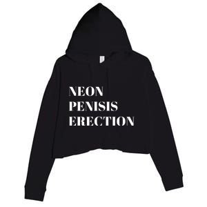 Neon Penisis Erection Crop Fleece Hoodie