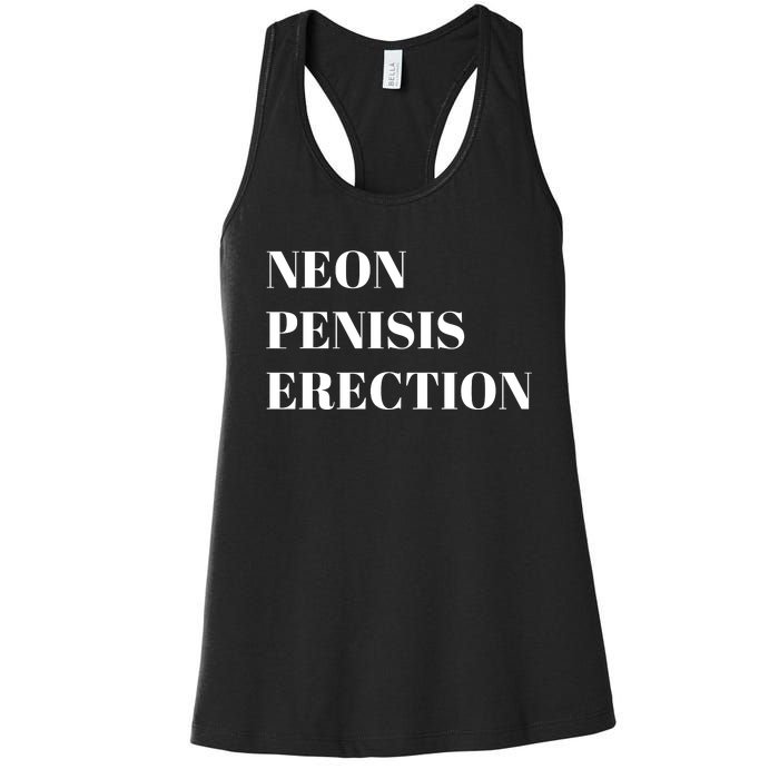 Neon Penisis Erection Women's Racerback Tank