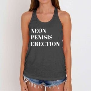 Neon Penisis Erection Women's Knotted Racerback Tank