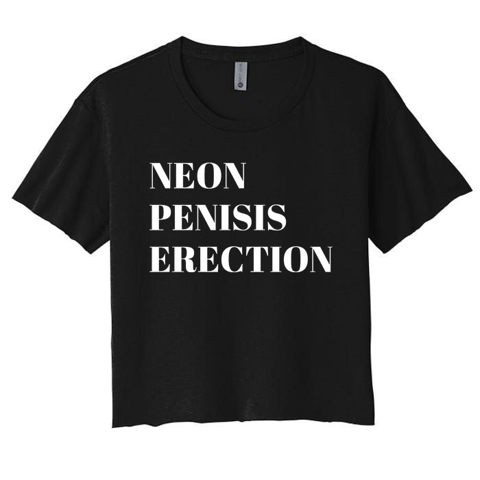 Neon Penisis Erection Women's Crop Top Tee