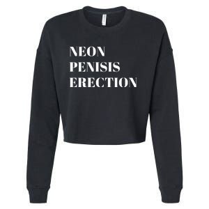 Neon Penisis Erection Cropped Pullover Crew