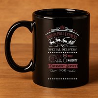 North Pole Express Overnight Service Christmas 11oz C Handle Ceramic Mug