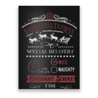 North Pole Express Overnight Service Christmas Poster