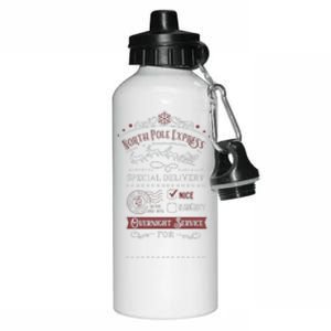 North Pole Express Overnight Service Christmas Aluminum Water Bottle