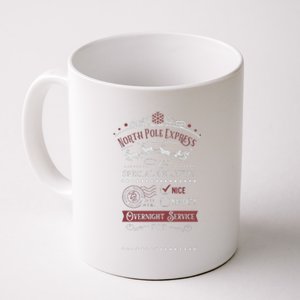 North Pole Express Overnight Service Christmas Coffee Mug