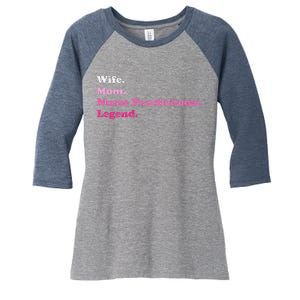 Nurse Practitioner For Mom Or Wife For MotherS Day Women's Tri-Blend 3/4-Sleeve Raglan Shirt