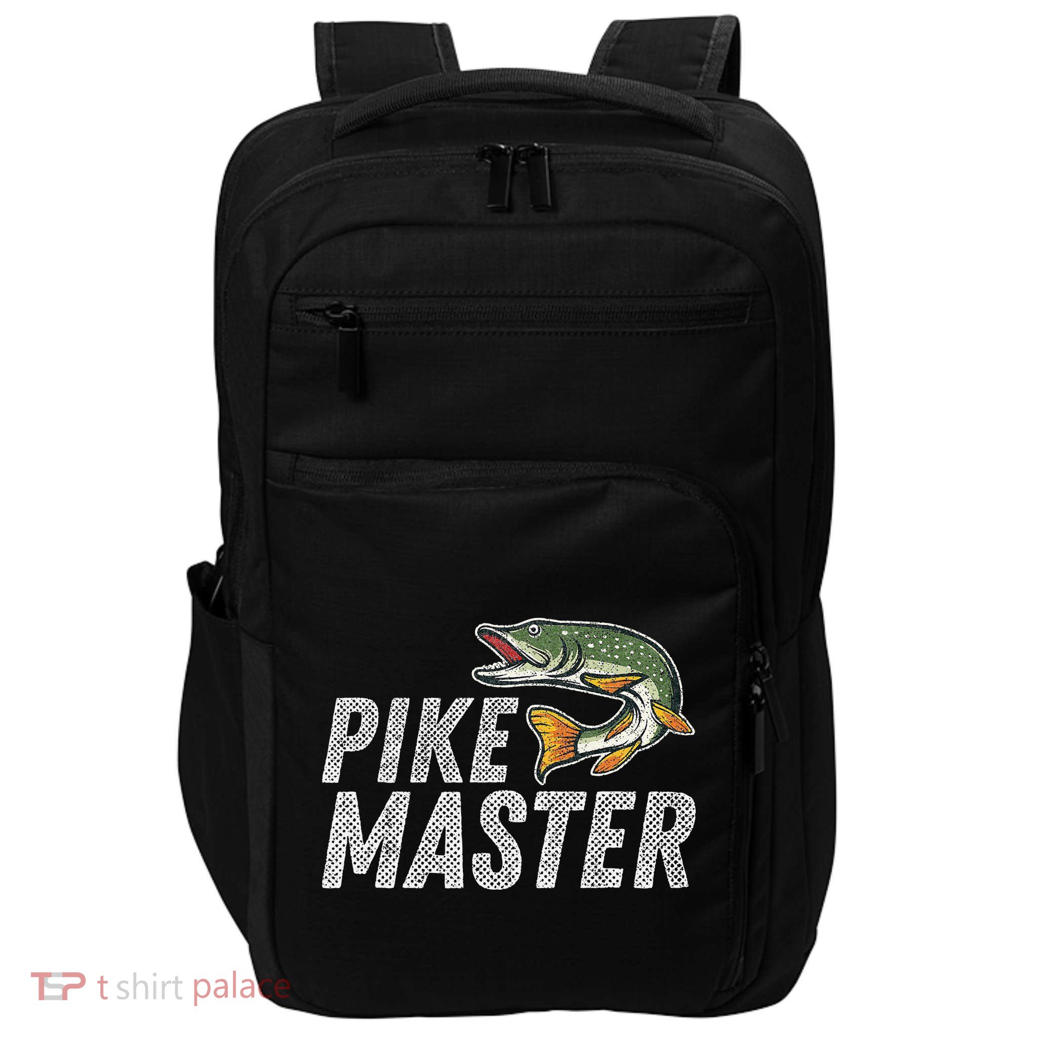 Northern Pike Fishing Gift Pike Master Fishing Impact Tech Backpack