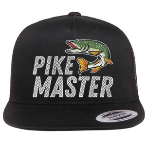 Northern Pike Fishing Gift Pike Master Fishing Flat Bill Trucker Hat