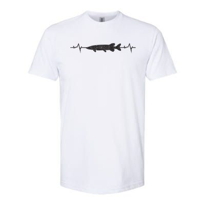 Northern Pike Fishing Heartbeat Pike Fishing Softstyle CVC T-Shirt