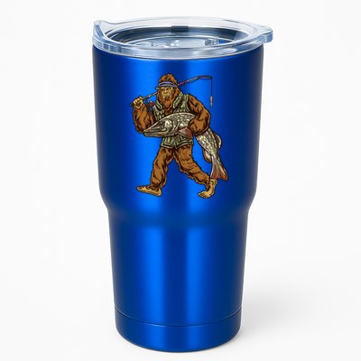 Northern Pike Fishing Bigfoot Hunting Fisher Cool Gift Tumbler