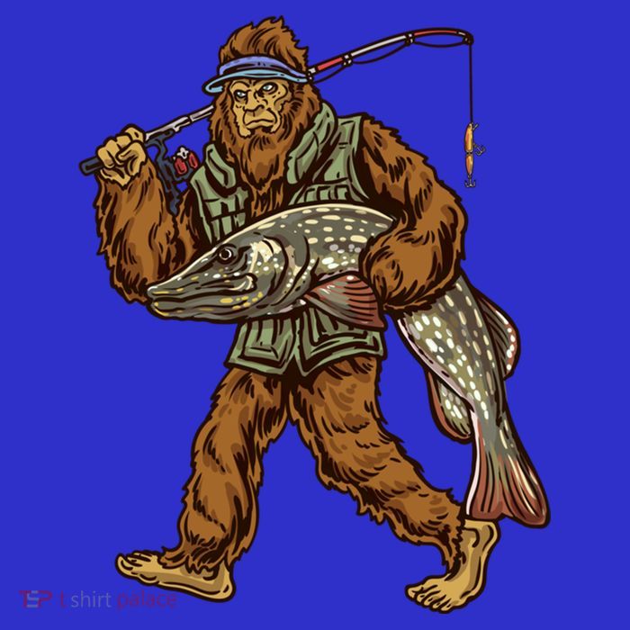 Northern Pike Fishing Bigfoot Hunting Fisher Cool Gift Premium T-Shirt
