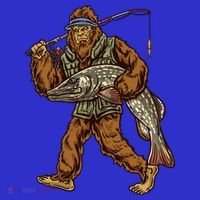 Northern Pike Fishing Bigfoot Hunting Fisher Cool Gift Baby Bodysuit