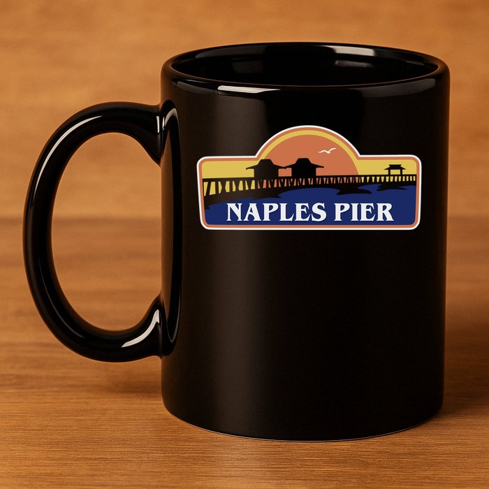 Naples Pier Florida 11oz C Handle Ceramic Mug